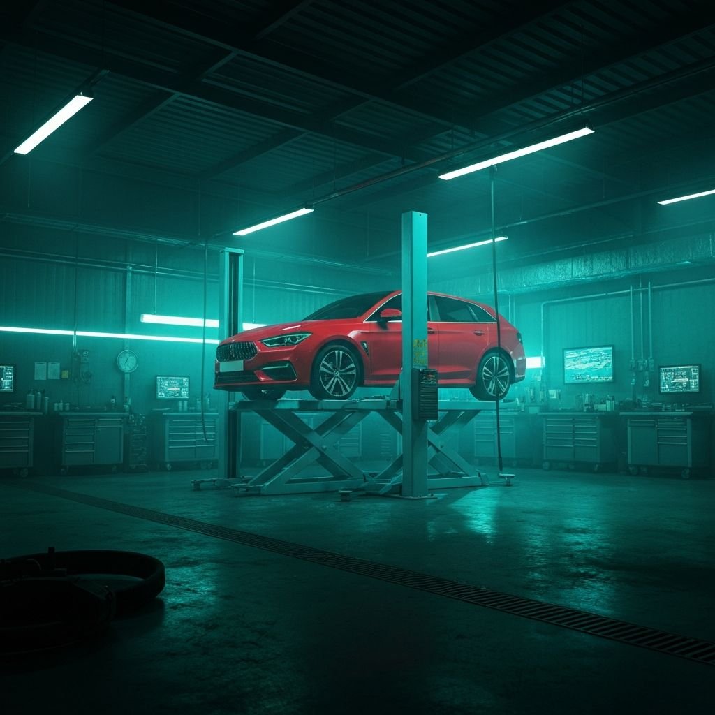 Modern automotive workshop